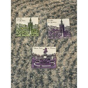 Fuseart Glass Art Magnets Barcelona Spain 2 X 2 Inch